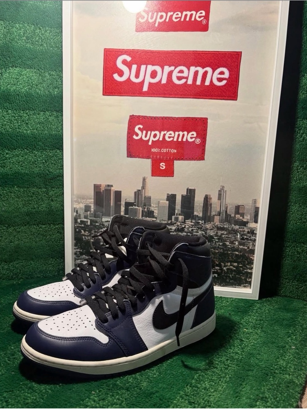 Nike High-Top Sneakers in Navy, White, and Black